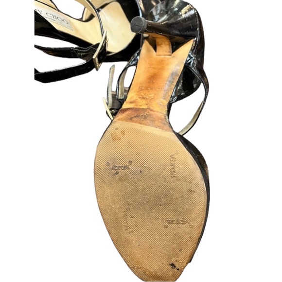 Jimmy Choo Mary Jane Peek Toe Heels - Size 39 - Picture 8 of 9